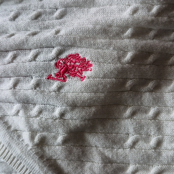 V Neck Cable Sweater Sz.L  NWT Ivory - Picture 4 of 7